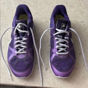 Nike Women's Purple Mesh Lace-Up Athletic Sneakers